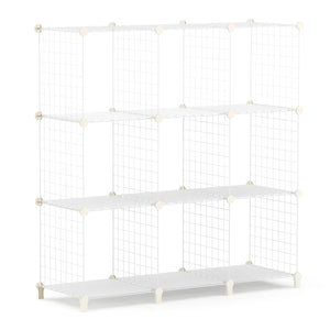 Regal Metall 9 Fächer 108 x 38 x 148 cm weiss
