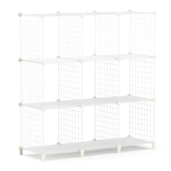 Regal Metall 9 Fächer 108 x 38 x 148 cm weiss
