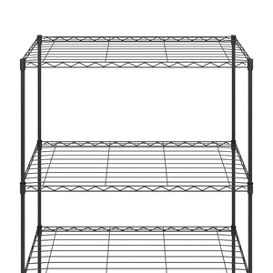 Ripiano in metallo, regolabile in altezza, 90 x 35 x 137 cm, nero
