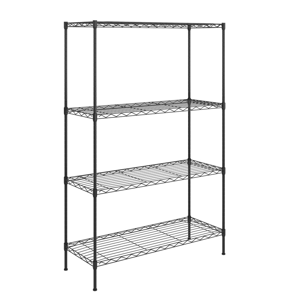 Ripiano in metallo, regolabile in altezza, 90 x 35 x 137 cm, nero