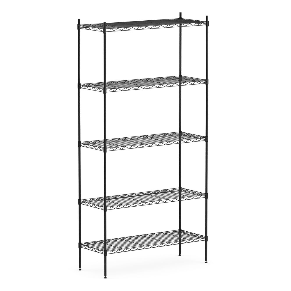 Regal Metall höhenverstellbar 90 x 35 x 180 cm schwarz