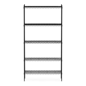 Regal Metall höhenverstellbar 90 x 35 x 180 cm schwarz