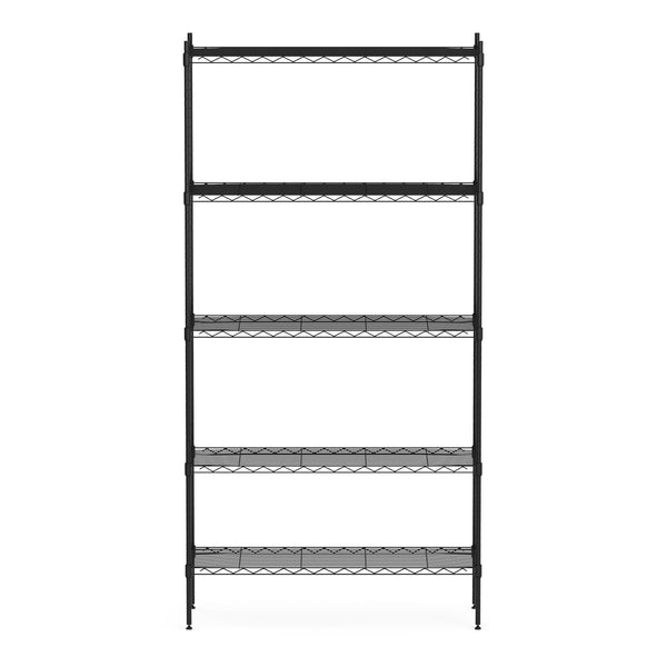Regal Metall höhenverstellbar 90 x 35 x 180 cm schwarz