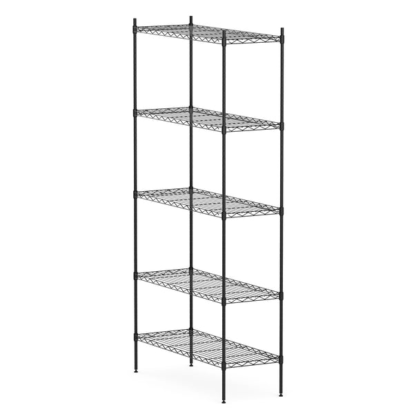 Regal Metall höhenverstellbar 90 x 35 x 180 cm schwarz