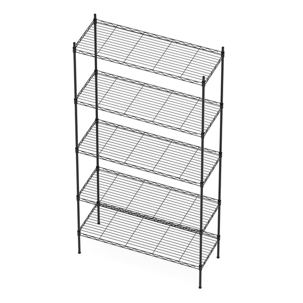 Regal Metall höhenverstellbar 90 x 35 x 180 cm schwarz