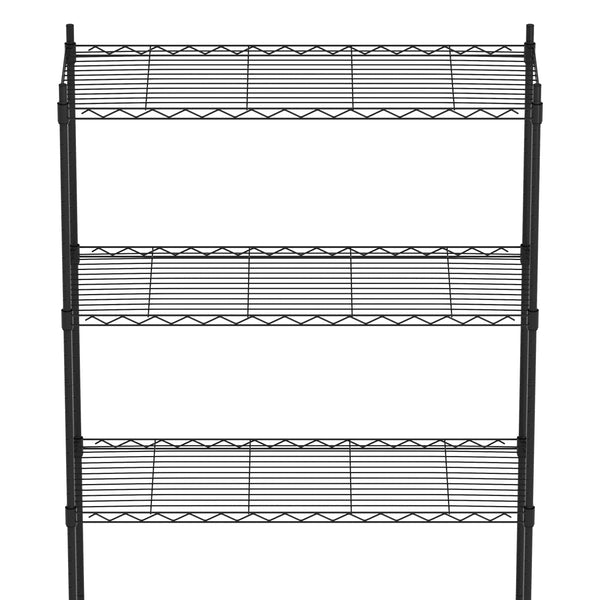 Regal Metall höhenverstellbar 90 x 35 x 180 cm schwarz