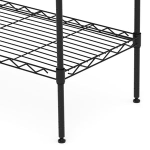Regal Metall höhenverstellbar 90 x 35 x 180 cm schwarz