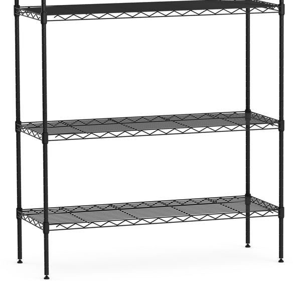 Regal Metall höhenverstellbar 90 x 35 x 180 cm schwarz
