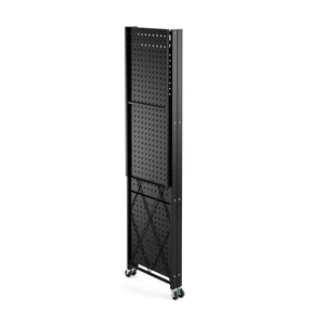 Regal Metall klappbar auf Rollen 71 x 126 cm schwarz