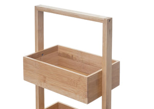 Regal Standregal Badregal mit 4 Körben, Bambus 88x28x15cm