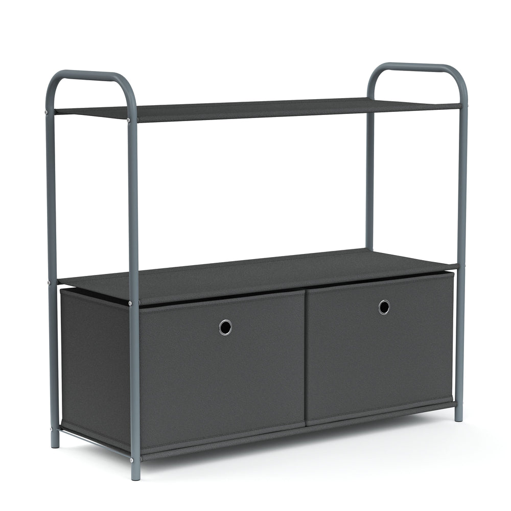 Scaffale con 2 contenitori 79 x 72 cm antracite