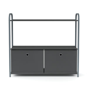 Regal mit 2 Aufbewahrungsboxen 79 x 72 cm anthrazit