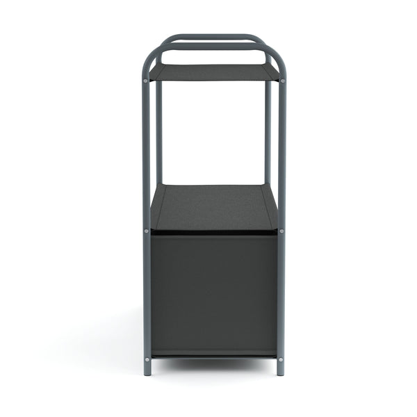 Regal mit 2 Aufbewahrungsboxen 79 x 72 cm anthrazit