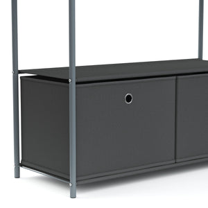 Regal mit 2 Aufbewahrungsboxen 79 x 72 cm anthrazit