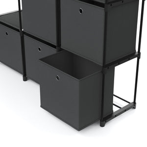 Scaffale con 6 contenitori 105 x 105 cm antracite
