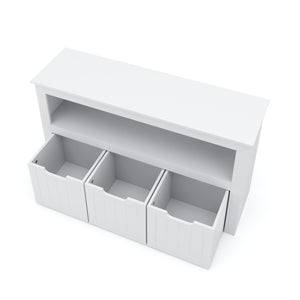 Regal mit Boxen Kinderzimmer 100 x 60 cm weiss