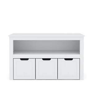 Regal mit Boxen Kinderzimmer 100 x 60 cm weiss