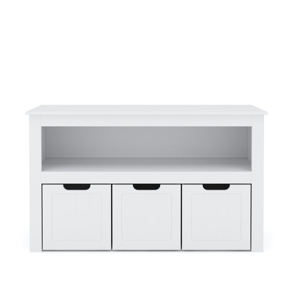 Regal mit Boxen Kinderzimmer 100 x 60 cm weiss