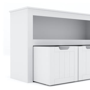 Regal mit Boxen Kinderzimmer 100 x 60 cm weiss