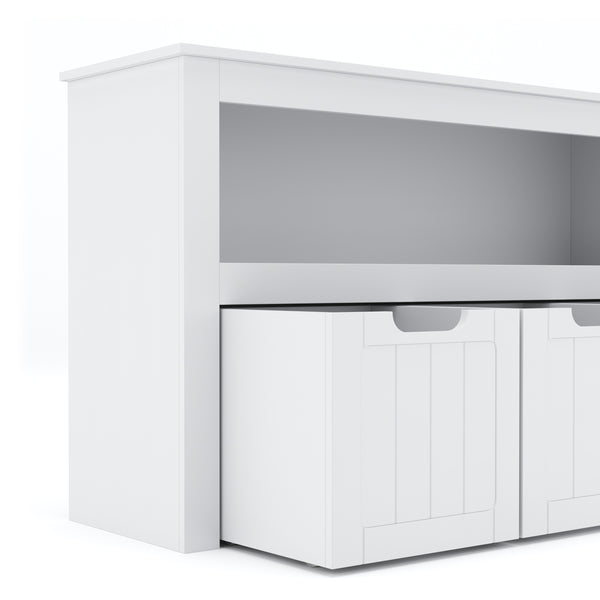 Regal mit Boxen Kinderzimmer 100 x 60 cm weiss