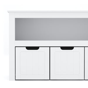 Regal mit Boxen Kinderzimmer 100 x 60 cm weiss