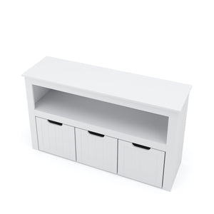 Regal mit Boxen Kinderzimmer 100 x 60 cm weiss