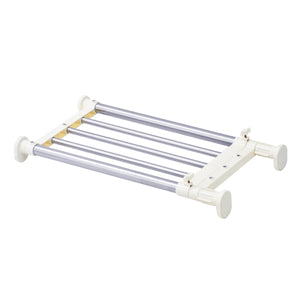 Teleskopregal 60/100 x 25 cm silber/weiss