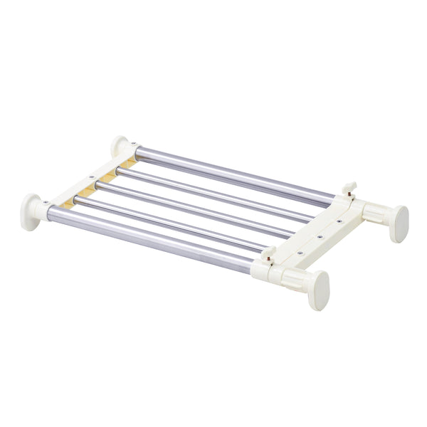 Teleskopregal 60/100 x 25 cm silber/weiss