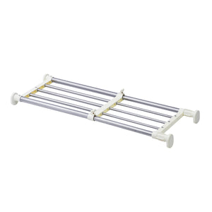 Teleskopregal 60/100 x 25 cm silber/weiss
