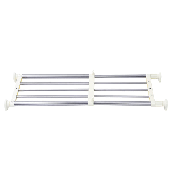 Teleskopregal 60/100 x 25 cm silber/weiss