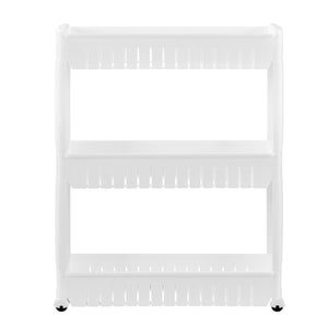 Rollregal 72x12x54.5cm 3 Etagen Weiss