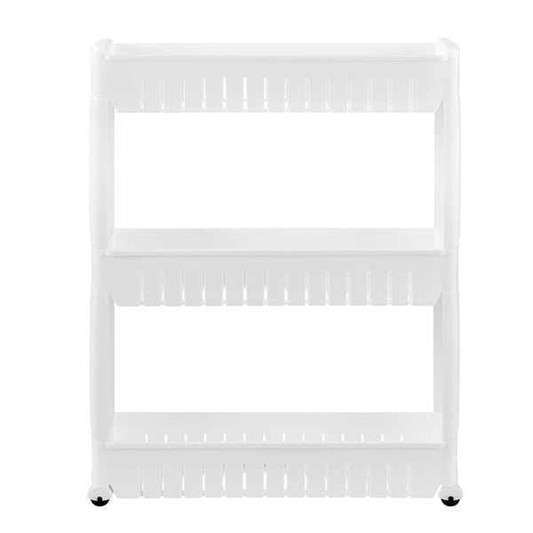 Rollregal 72x12x54.5cm 3 Etagen Weiss
