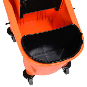 Cleaning trolley with bucket and wringing device, 36 liters