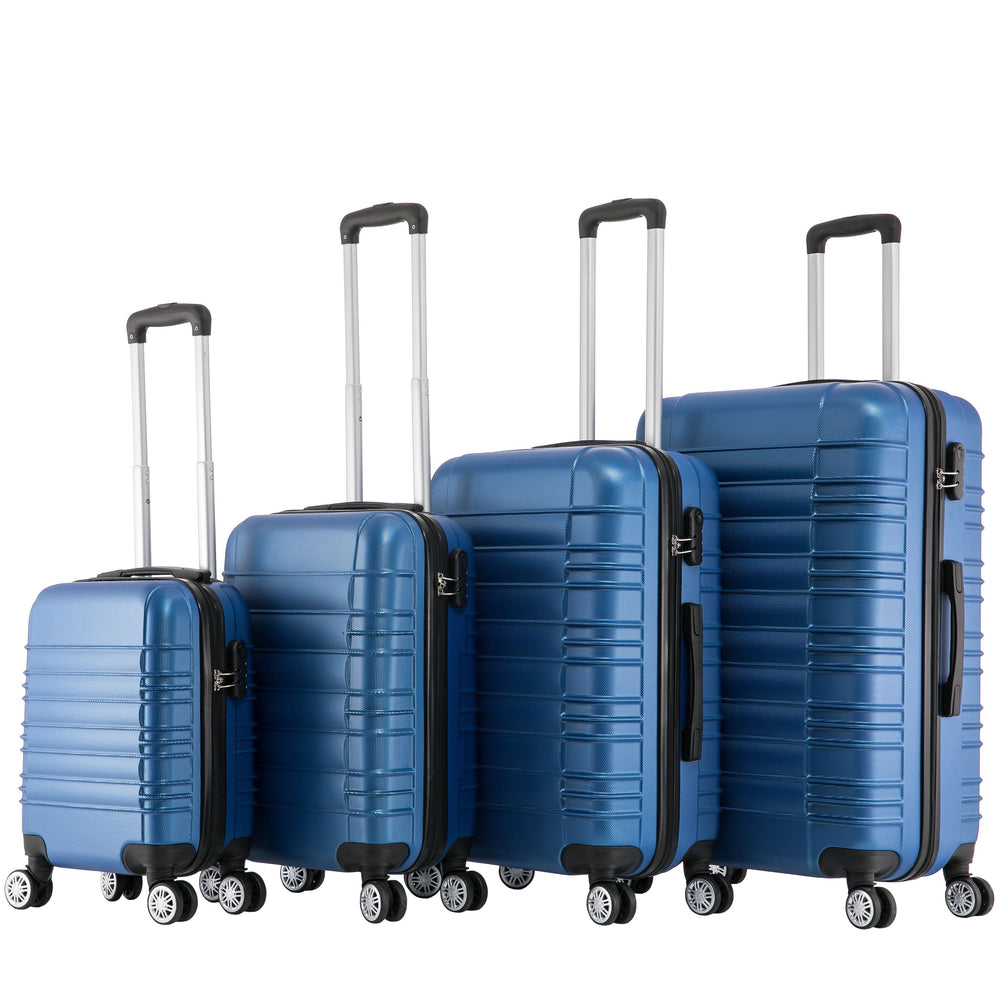 set di 4 valigie rigide, blu