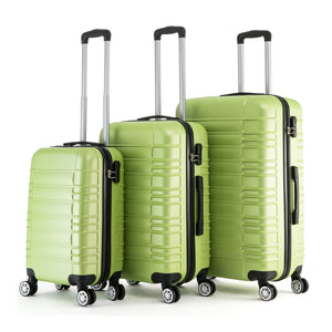 Reisekoffer Hartschalenkoffer 3er SET grün