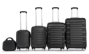 Reisekoffer Hartschalenkoffer 5er Set schwarz