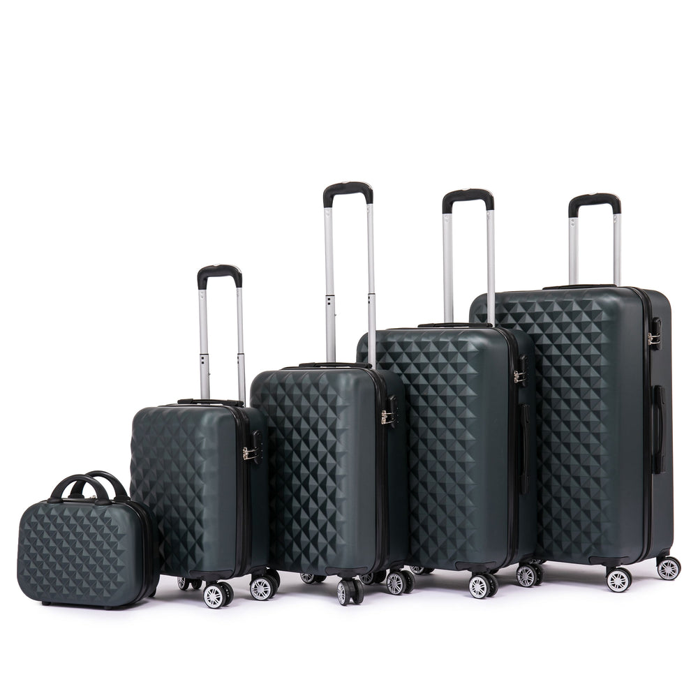 Valigia da viaggio rigida AMY set da 5 pezzi smeraldo
