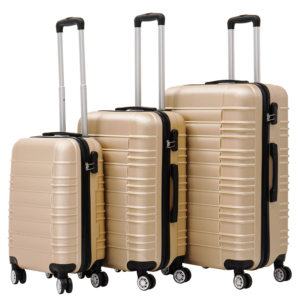 Valigia da viaggio rigida AVA set da 3 pezzi champagne