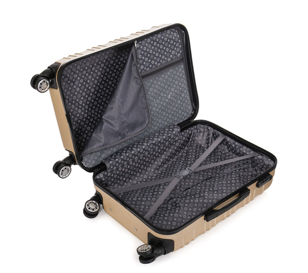 Reisekoffer Hartschalenkoffer AVA 3er Set champagner