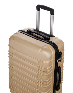 Reisekoffer Hartschalenkoffer AVA 3er Set champagner
