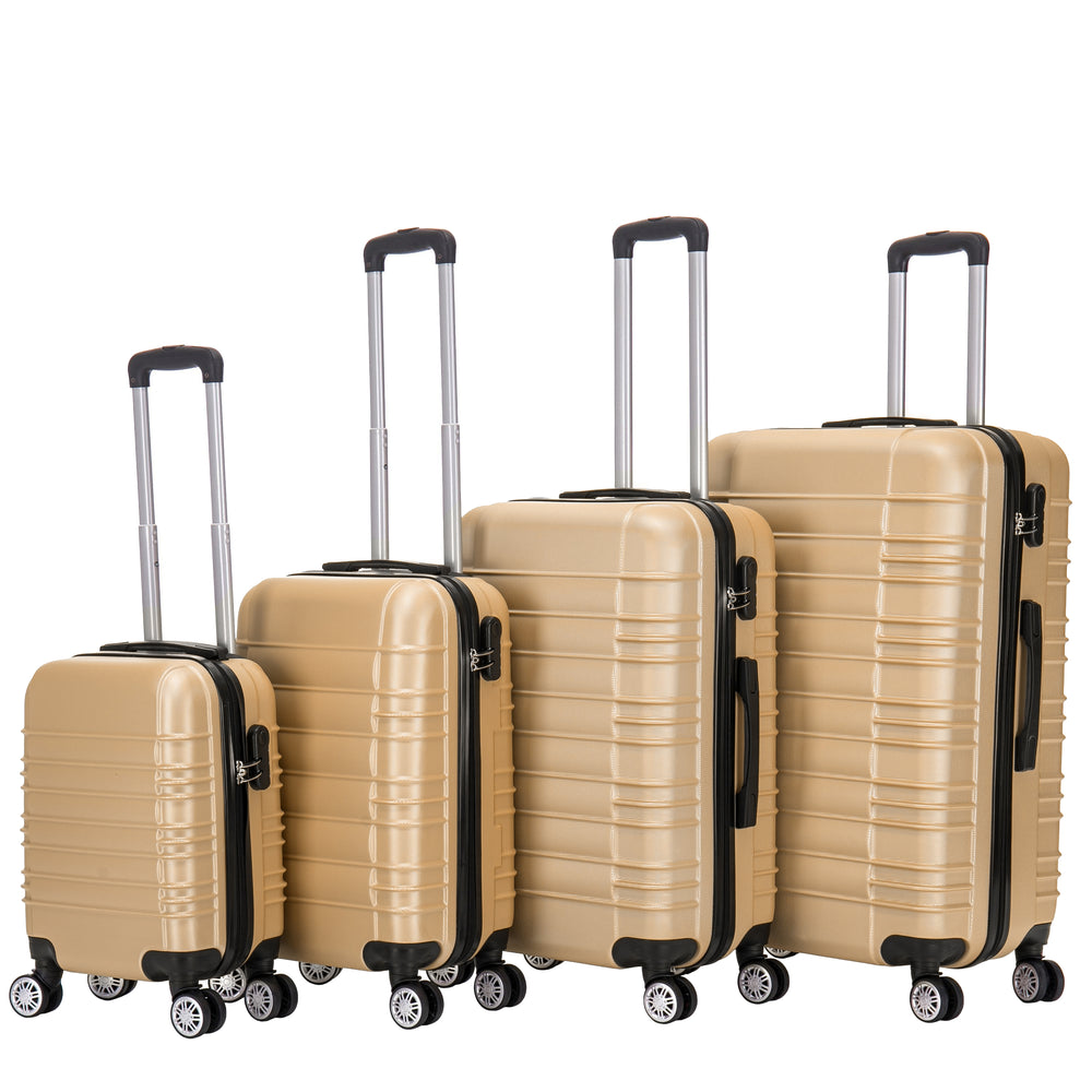 Set di 4 valigie rigide AVA, champagne