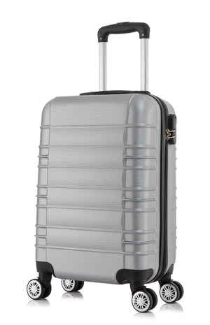 ABS Reisekoffer Hartschalenkoffer 5er SET silber