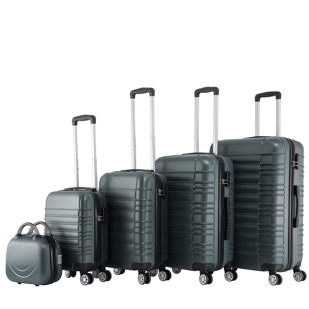Valigia da viaggio rigida AVA set da 5 pezzi smeraldo