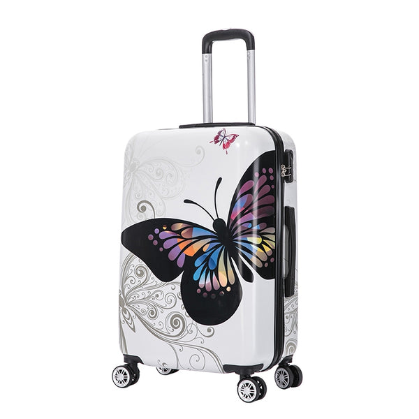 Reisekoffer Hartschalenkoffer BUTTERFLY 3er Set