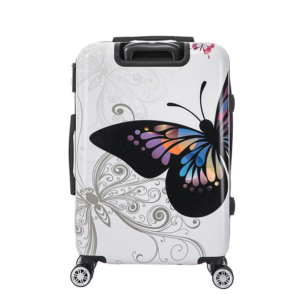 Reisekoffer Hartschalenkoffer BUTTERFLY 3er Set