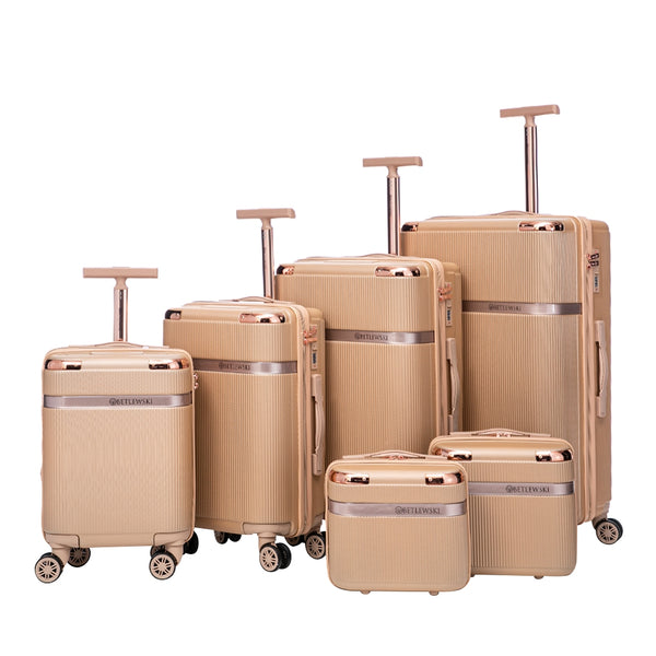Reisekoffer Hartschalenkoffer CELENA 6er Set champagner