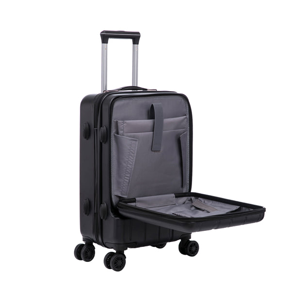 Reisekoffer Hartschalenkoffer mit Laptopfach DRAKE Grösse M schwarz