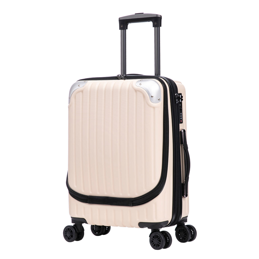 Valigia rigida LIMMA con scomparto per laptop, taglia M, beige