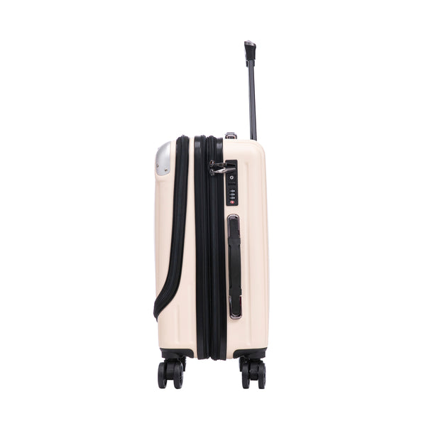 Reisekoffer Hartschalenkoffer mit Laptopfach LIMMA Grösse M beige