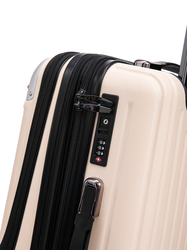 Reisekoffer Hartschalenkoffer mit Laptopfach LIMMA Grösse M beige